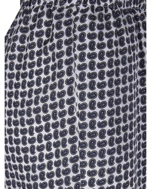 Laura Urbinati Blue Elastic Waist Wide Leg Trousers