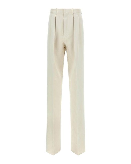 Tom Ford Natural Double-Pinch Trousers for men