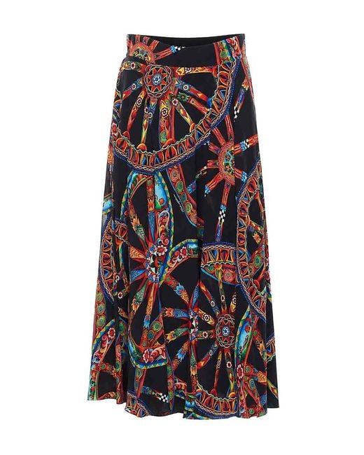 Dolce & Gabbana Multicolor Carretto Print Skirt