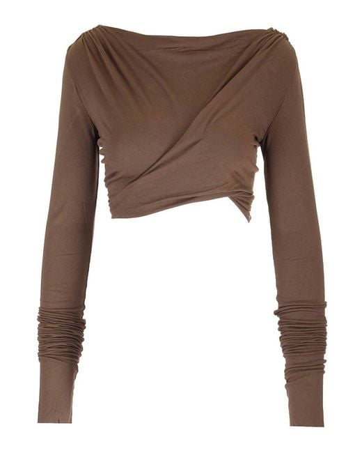 Rick Owens Brown Jade Crop Top