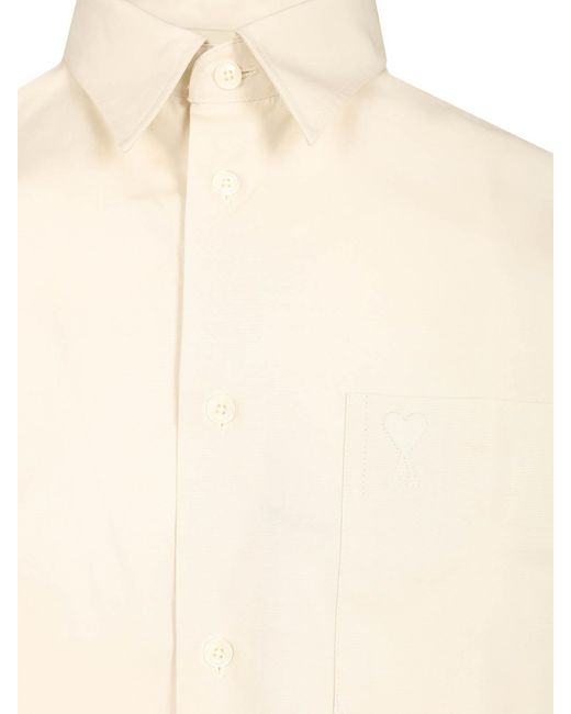 AMI Natural Ami "Ami De Coeur" Shirt for men