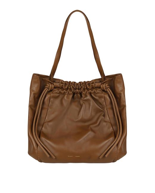 Proenza Schouler Brown Tote Bag With Drawstring