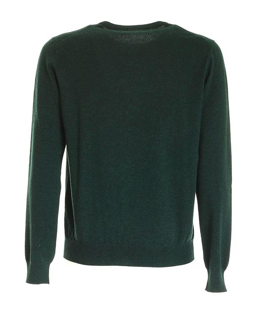 Malo Green Cashmere Sweater for men