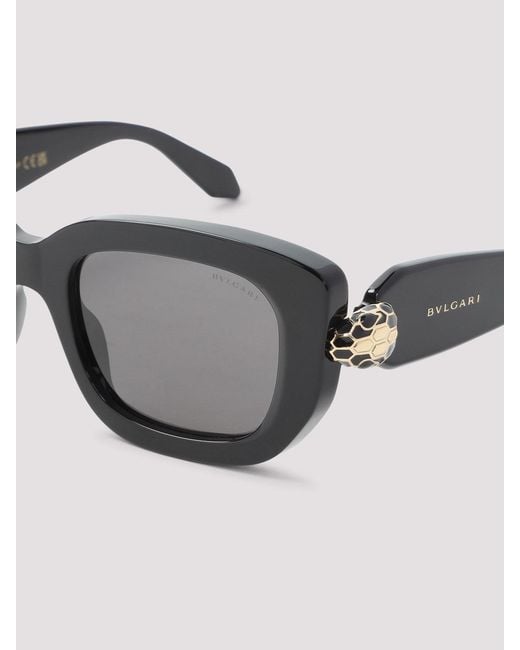 BVLGARI Gray Serpenti Forever Rectangular Sunglasses