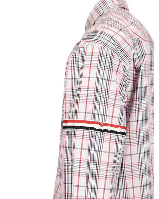 Thom Browne White Oversized Cotton Poplin Shirt for men