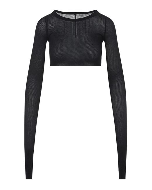 Rick Owens Black Ls Crop Top