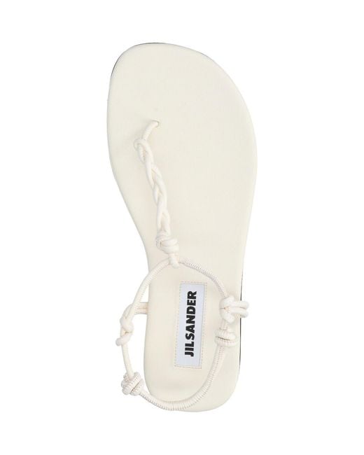 Jil Sander White Tangle Sandals