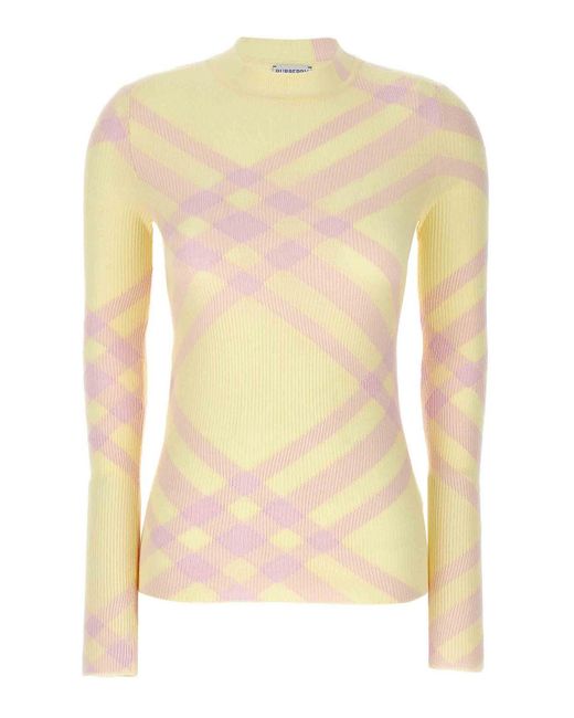Burberry Yellow Check Sweater