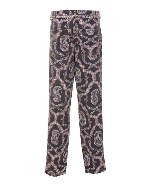 Etro Gray Cotton Pants