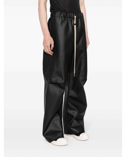 Fear Of God Black Knee Pleat Wide-Leg Pants for men
