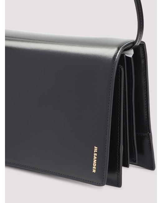 Jil Sander White File Shoulder Bag