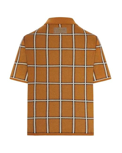 Guest In Residence Brown Linen And Silk Blend Polo Shirt