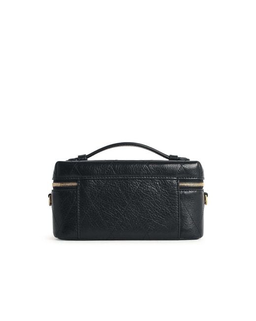 Tory Burch Black Charlie Matelass' Mini Beauty Case