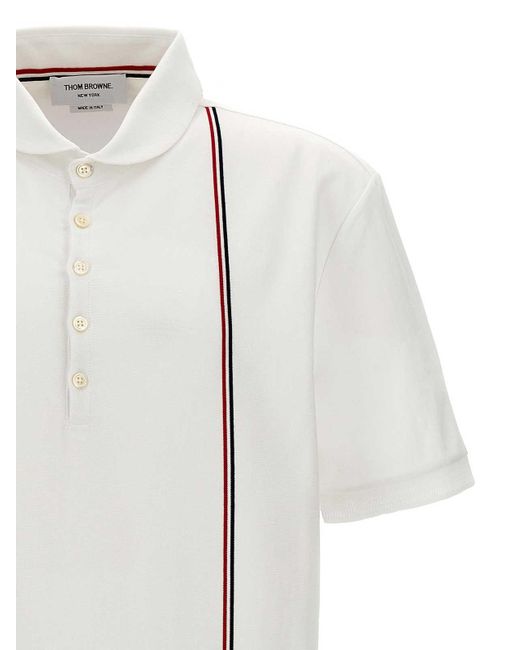 Thom Browne White Rwb Polo Shirt for men