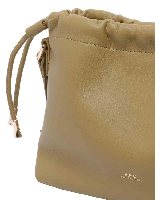 A.P.C. Green Mini Ninon Bucket Bag