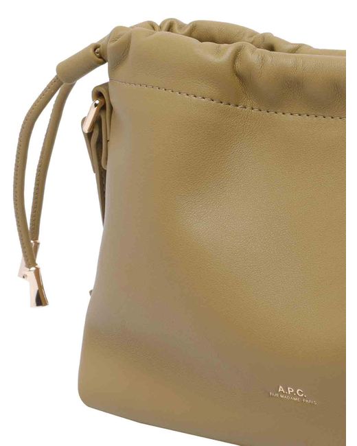 A.P.C. Green Mini Ninon Bucket Bag