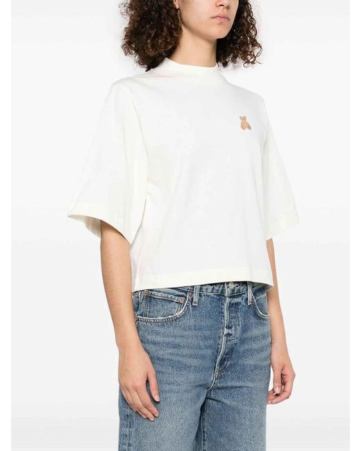 Palm Angels White T-Shirt Mini Bear