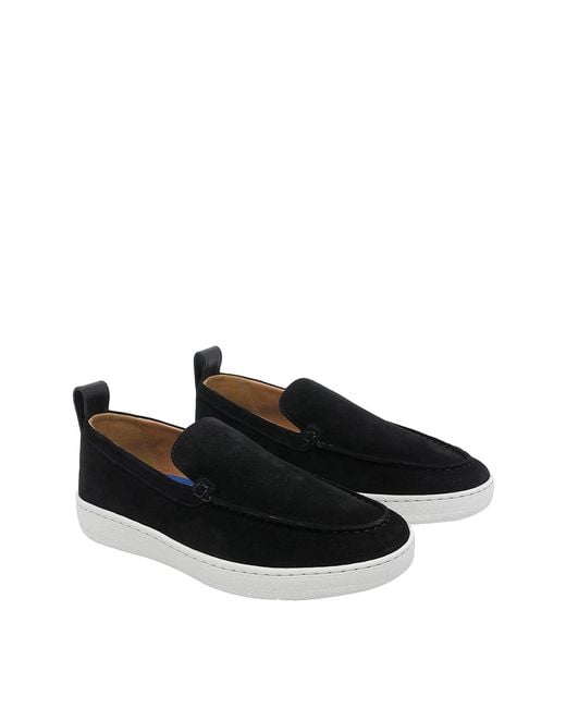 Lanvin Black Crusier Suede Slip On for men