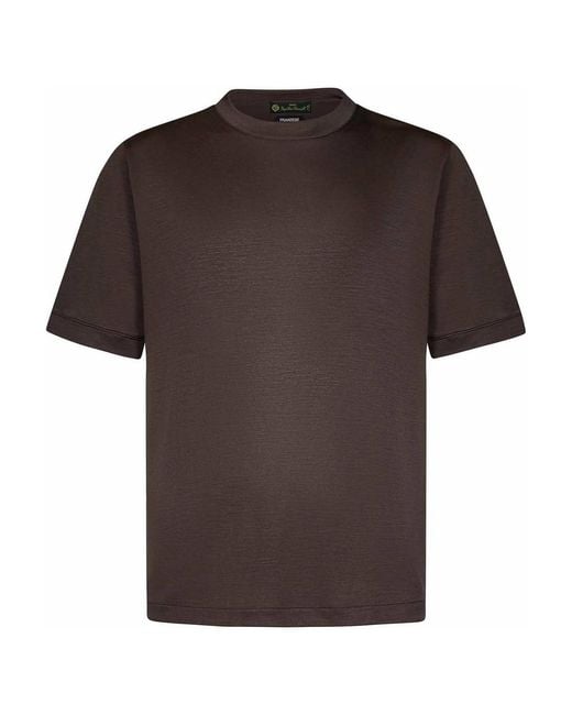 Franzese Collection Brown Capital Crew Neck T-Shirt for men