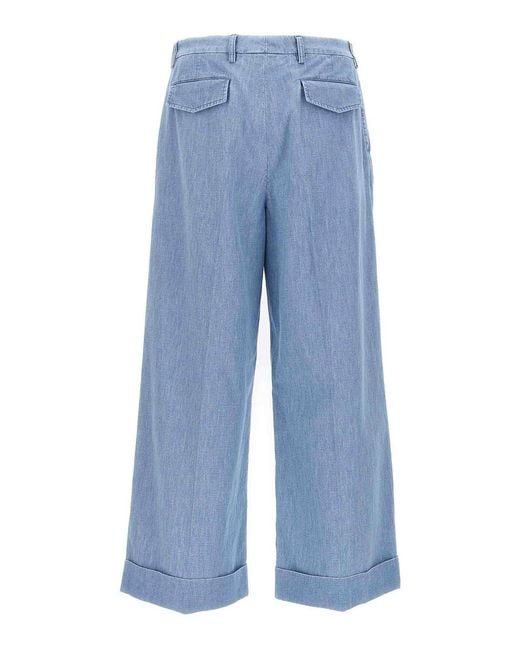 Valentino Garavani Blue Turn-Up Jeans for men