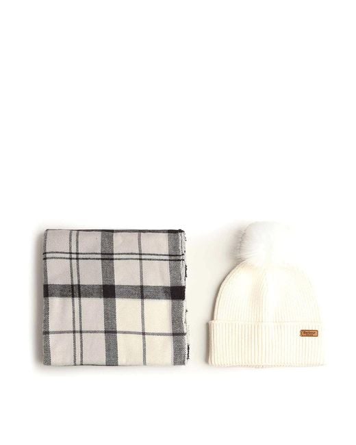 Sciarpa E Cappello di Barbour in Natural