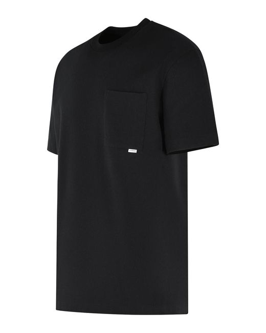 Jil Sander Black Cotton T-Shirt for men
