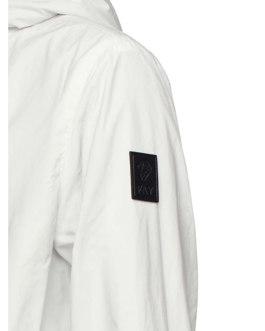 Fay White Nylon Windbreaker for men