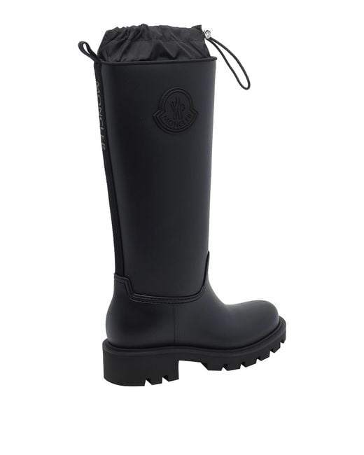 Moncler Black Kickstream High Rain Boots