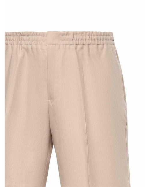 Zegna Natural Oasi Linen Shorts for men