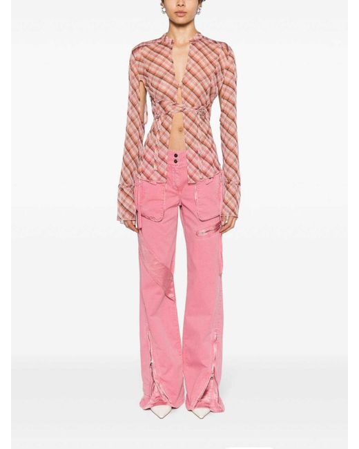 Blumarine Pink Cotton Trousers