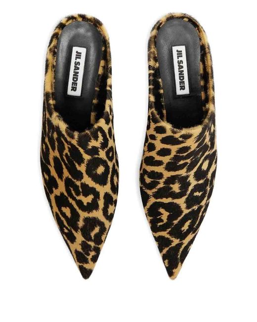 Jil Sander Brown Pointed Mule