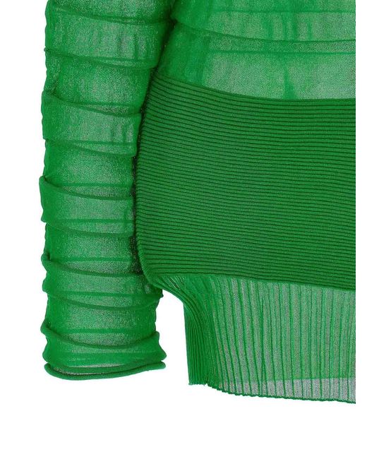 Issey Miyake Green Moving Knit Top