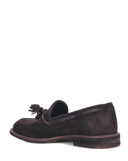 JEROLD WILTON Black Suede Loafers for men