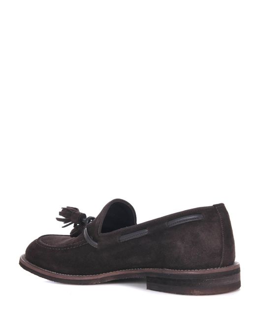 JEROLD WILTON Black Suede Loafers for men