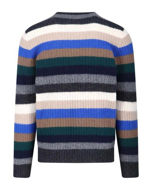 Drumohr Blue Wool Sweater for men