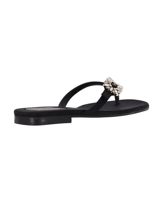 Roger Vivier White Satin Sandals With Crystals