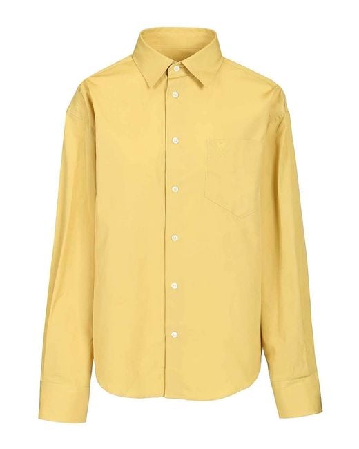 AMI Yellow Long-Sleeved Shirt