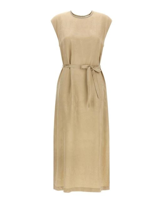 Peserico Natural Fluid Viscose Dress