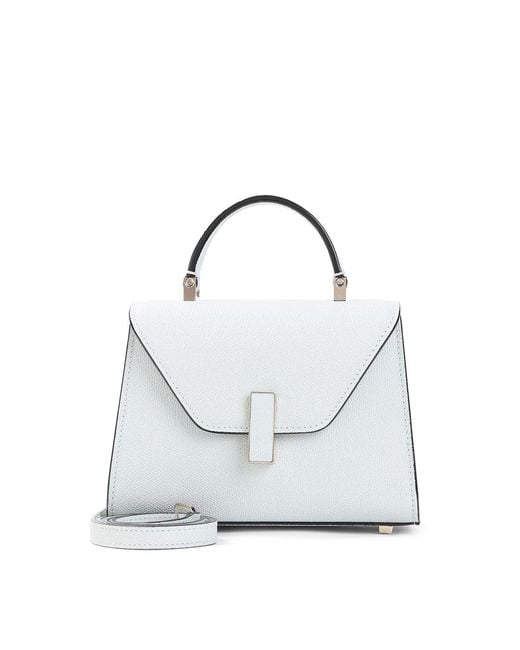 Valextra White Iside Crossbody Micro Bag