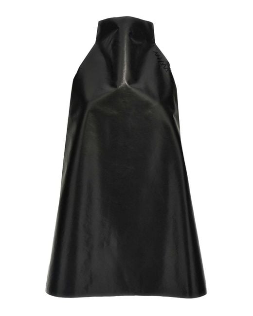 Marni Black Two-Tone Trapeze Dress