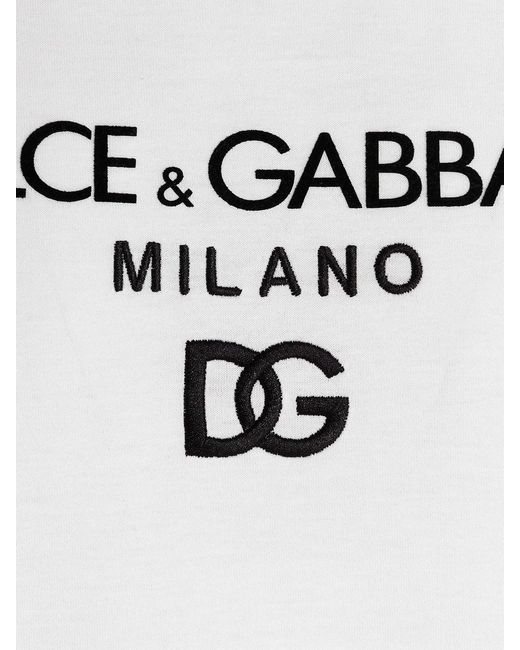 Dolce & Gabbana White Logo T-Shirt for men