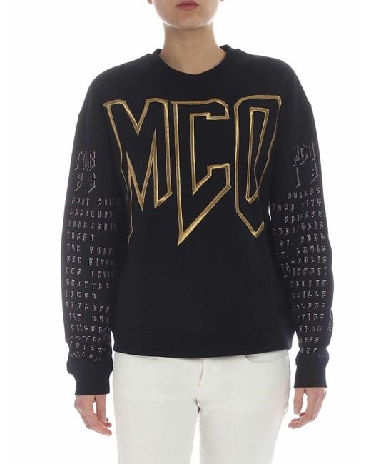 McQ Alexander McQueen Black Sweatshirt With Mcq Logo