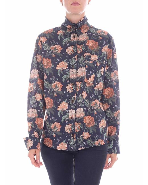Vivienne Westwood Blue Floral Printed Shirt