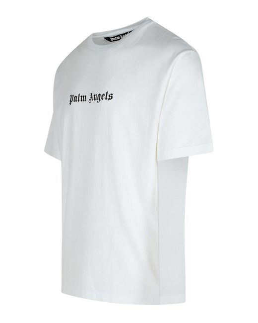 Palm Angels Gray Cotton T-Shirt for men