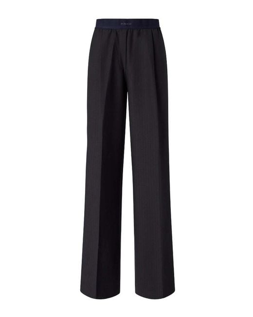 Pinko Blue Phaius Pinstripe Trousers