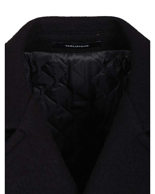 Tagliatore Black Monaco Wool Jacket for men