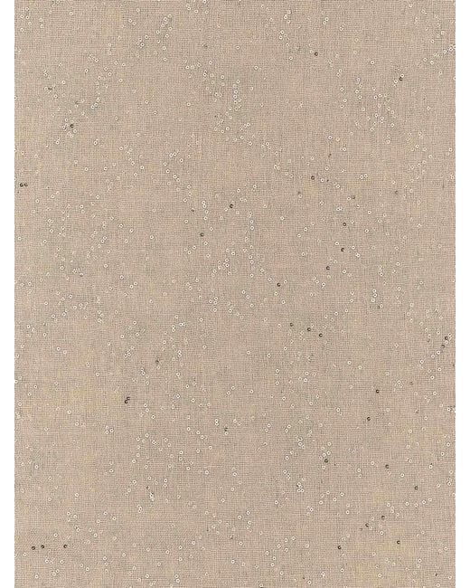 Brunello Cucinelli White Micro Sequin Scarf