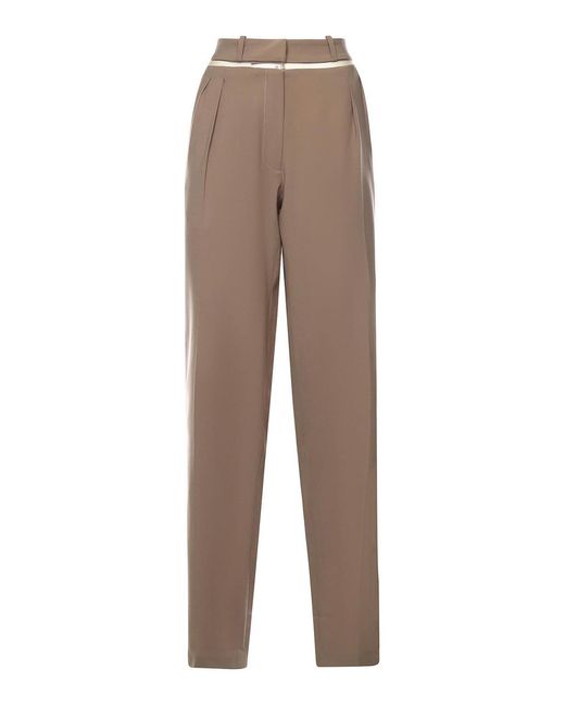 Nensi Dojaka Natural Tailored Wide-Leg Trousers