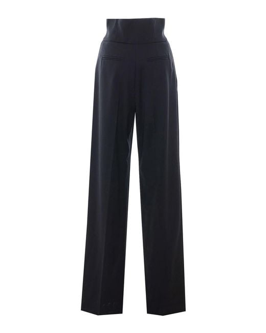 Elisabetta Franchi Blue High Waist Pants