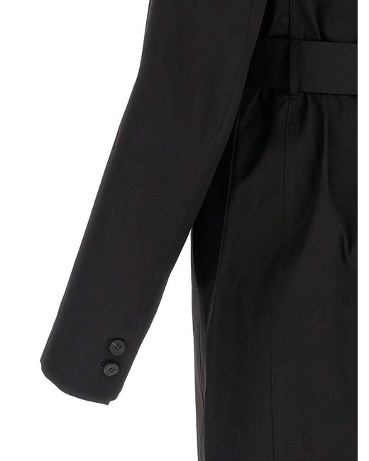 Rick Owens Black Mastodon Trench Coat for men